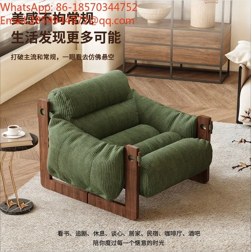 Household Single Reclining Lazy Sofa Portable Leisure Lounge Chair Adjustable for Rest Sleeping Living Room Use