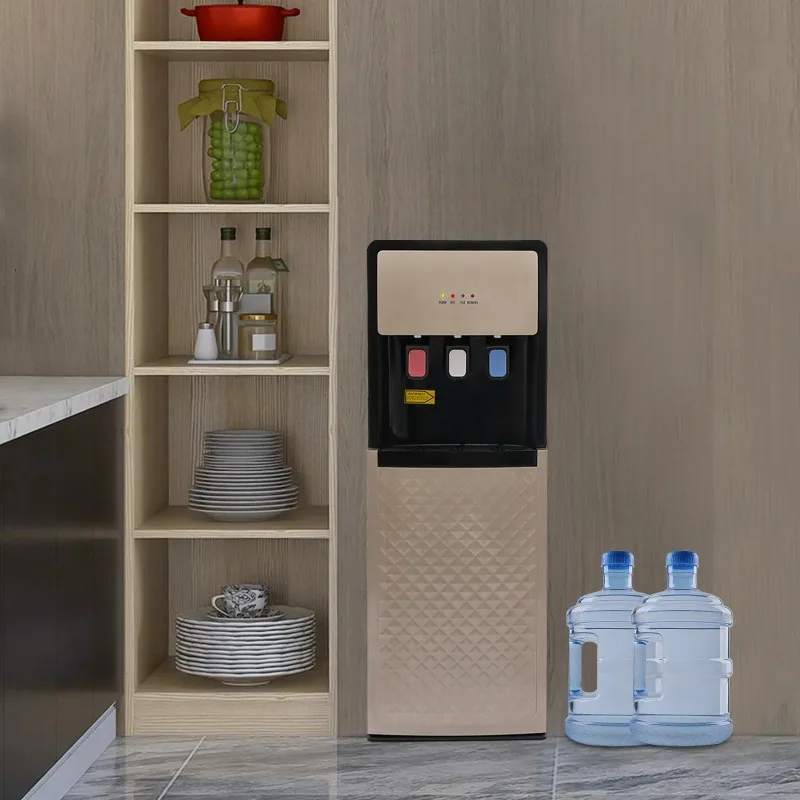 Water dispenser suitable for home office use, champagne gold bottom mounted water dispenser, vertical cold water cooler