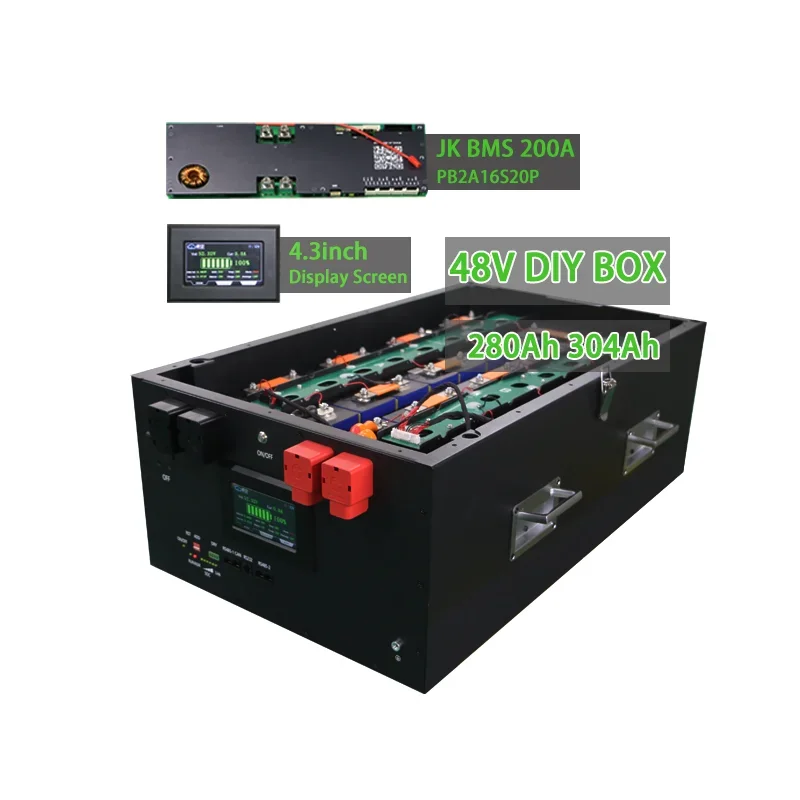 Best-selling 200A BMS LifePo4 Metal Battery Box 48V 280Ah 302Ah 304Ah 320Ah Solar Battery Battery Box