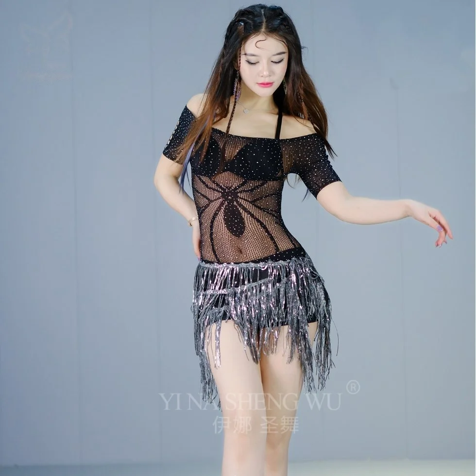 Pas do tańca brzucha dla kobiet, w stylu bohemy, z frędzlami, trójkątny szal na biodra, orientalny pas do ćwiczeń tańca, kurtyna do tańca.