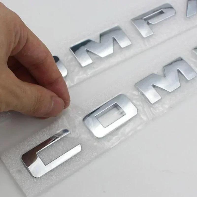 1 Pair ABS Sticker Car Fender Trunk Emblem for Compass Logo Auto Side Badge Replacement Refit Exterior Decoration Accessories