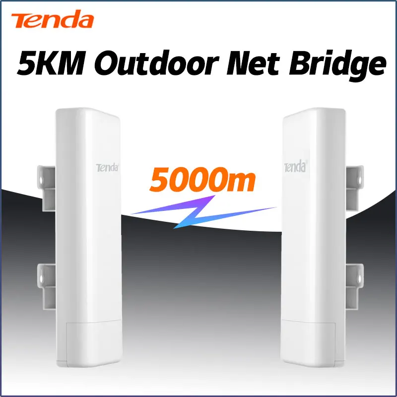 

Tenda O3 2.4Ghz point to point wireless bridges 5Km transmission POE super outdoor elevator monitoring AP Repeater p to p 1pcs