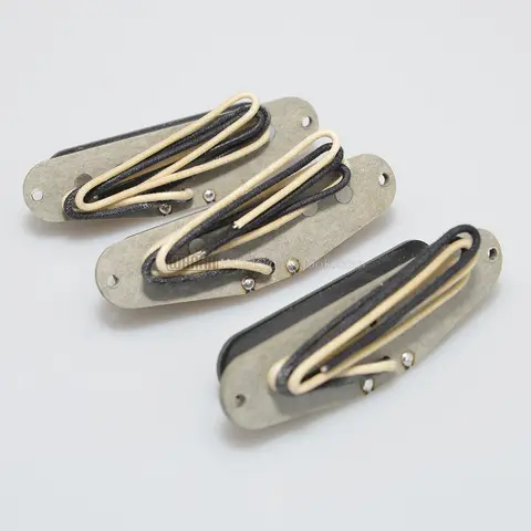 WAA5PS65  Vintage Pickup Alnico 5 ST Style Guitar Pickups Handwound Grey Bottom Plate For waaah ST Pickups Guitar Accessories