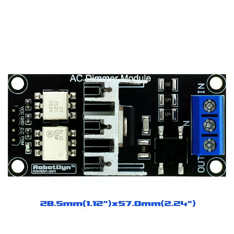AC Light Dimmer Module 1 Channel 8A 3.3V/5V Logic AC 50/60H Light Dimmer Module For Lamps Elements Fans Pumps Air Cleaner
