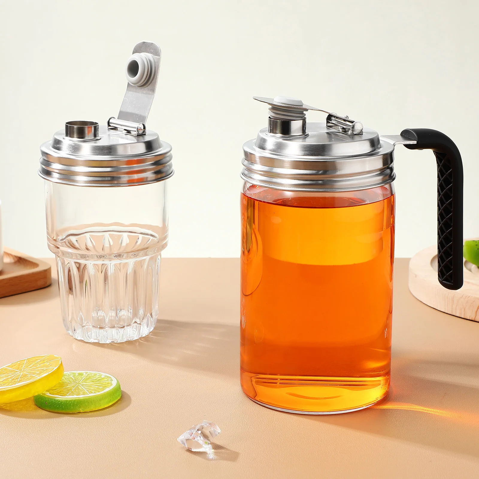 

2pcs Stainless Steel Jar Lids Wide Mouth Leak-Proof Reusable Canning Lids Firm Secure Seal For Storage Fermenting Jar Pour Spout