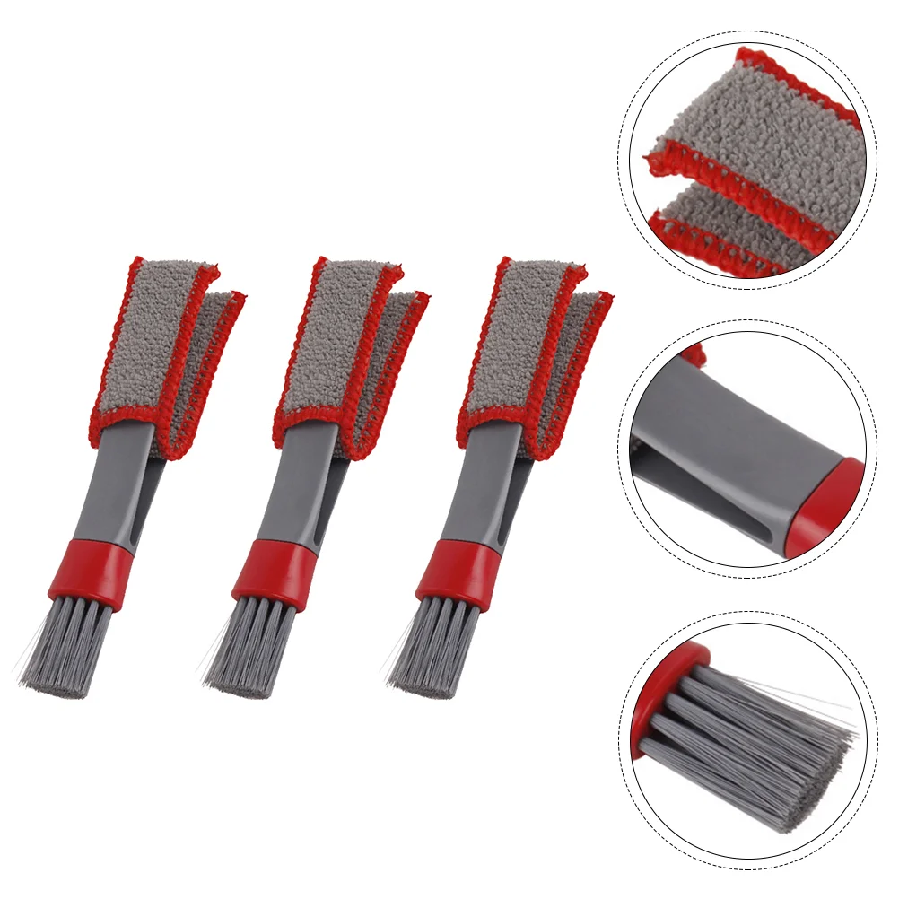 

3 PCS Car Gap Brushes Cleaner Cleaning Brush Duster Conical Superfine Fiber Pp Keyboards Interior Detail