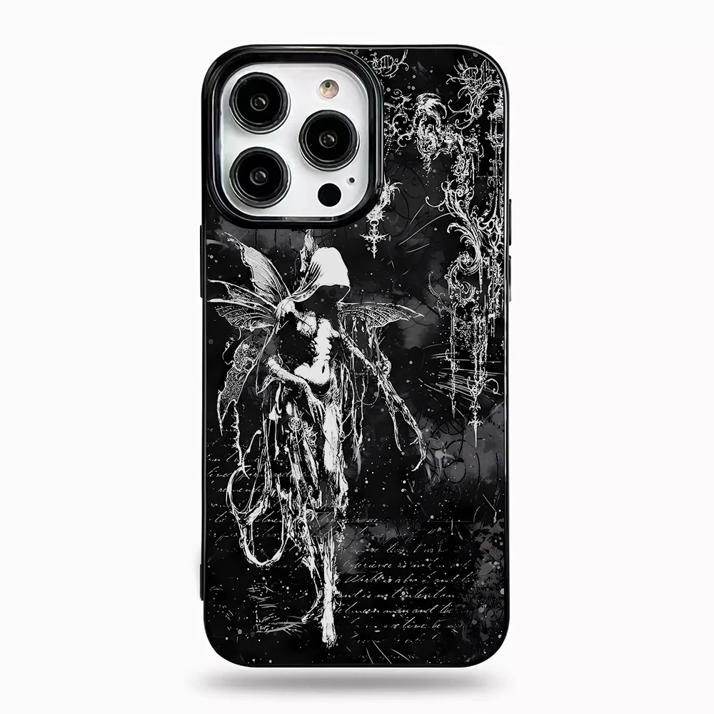 White Hair Witch & Medieval Artistic Painting Sword Phone Case For iPhone 16 15 14 13 12 11 Pro XS Max 7 8 Plus Case Cover - náhled 6