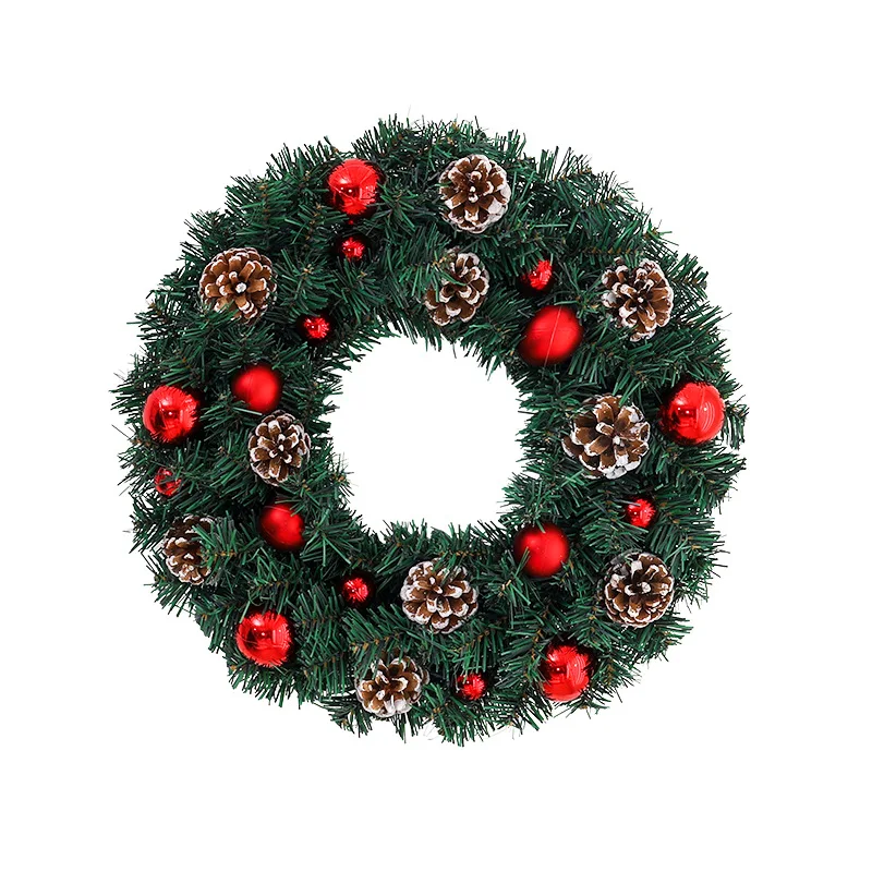 

Christmas Wreath 30cm Simulation Wreath Door Hanging Decoration Green Wreath Christmas Decoration m