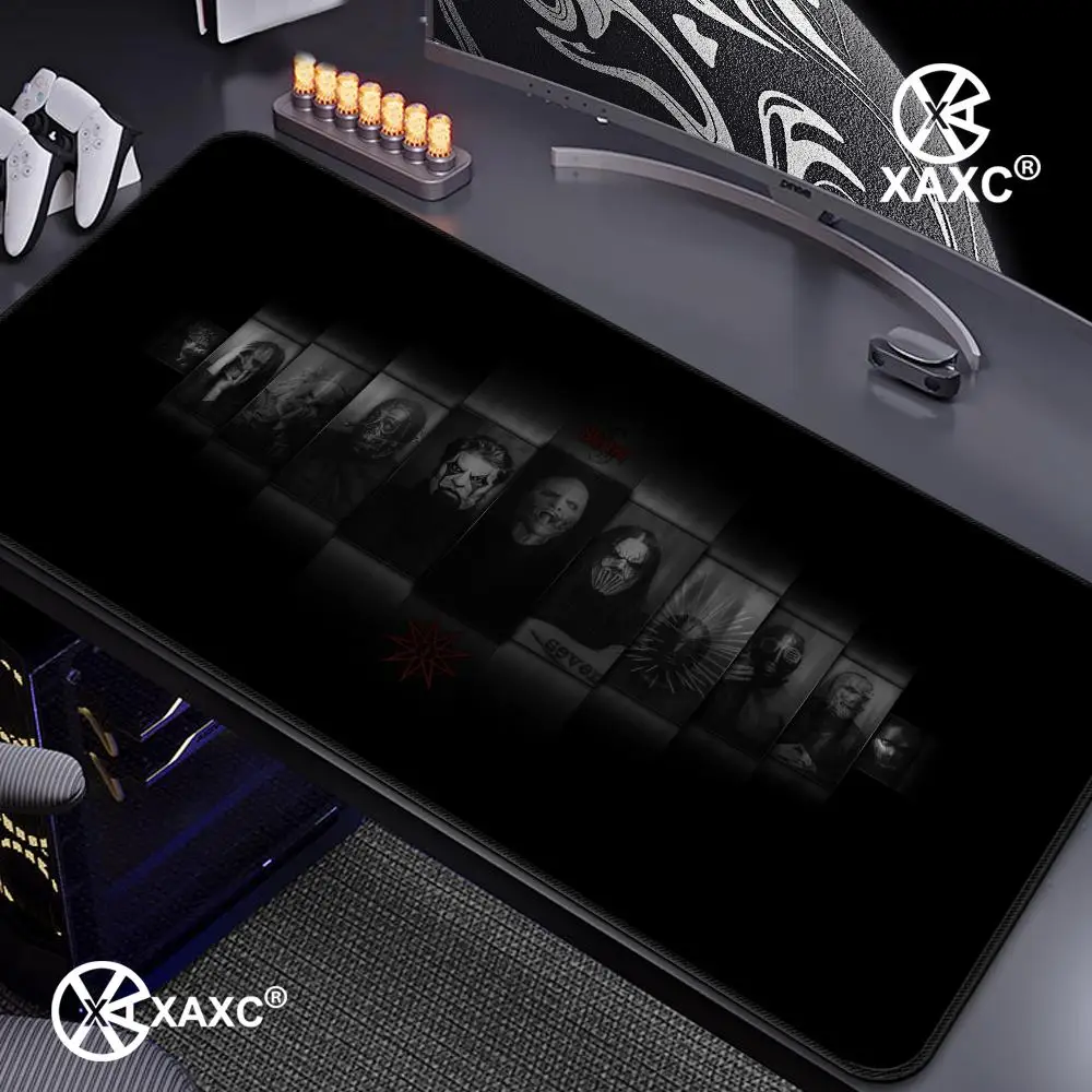 Music Rocks S-Slipknot Mouse Pad Large Keyboard Mouse Desk Pad XXL Non-Slip Rubber Gaming Mouse Pad Laptop Mouse Carpet XAXC