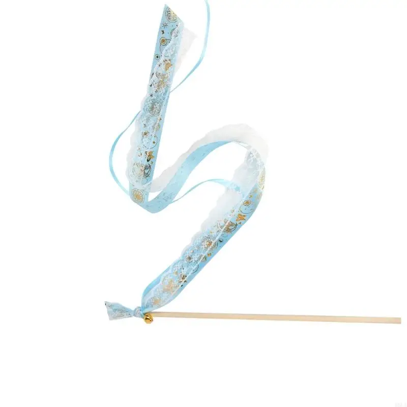 

68UA Wedding Ribbon with Bells Party Streamers Fairys Wands Ribbon Wands