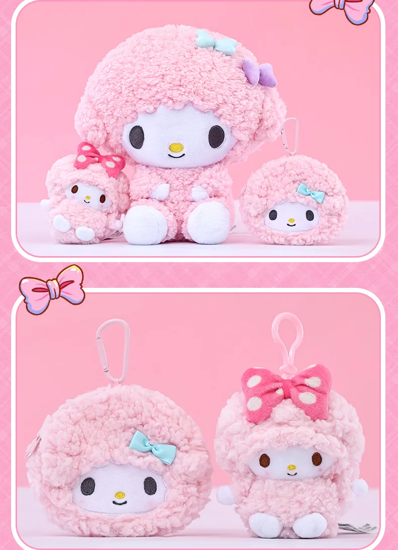 Original Sanrio Anime Kawaii Klavier-Schlüsselanhänger Plüschtier Lamm-Puppe Anhänger Kissen Ornamente Schlüsselring Geburtstagsgeschenk Festtagsgeschenk – Detail 9