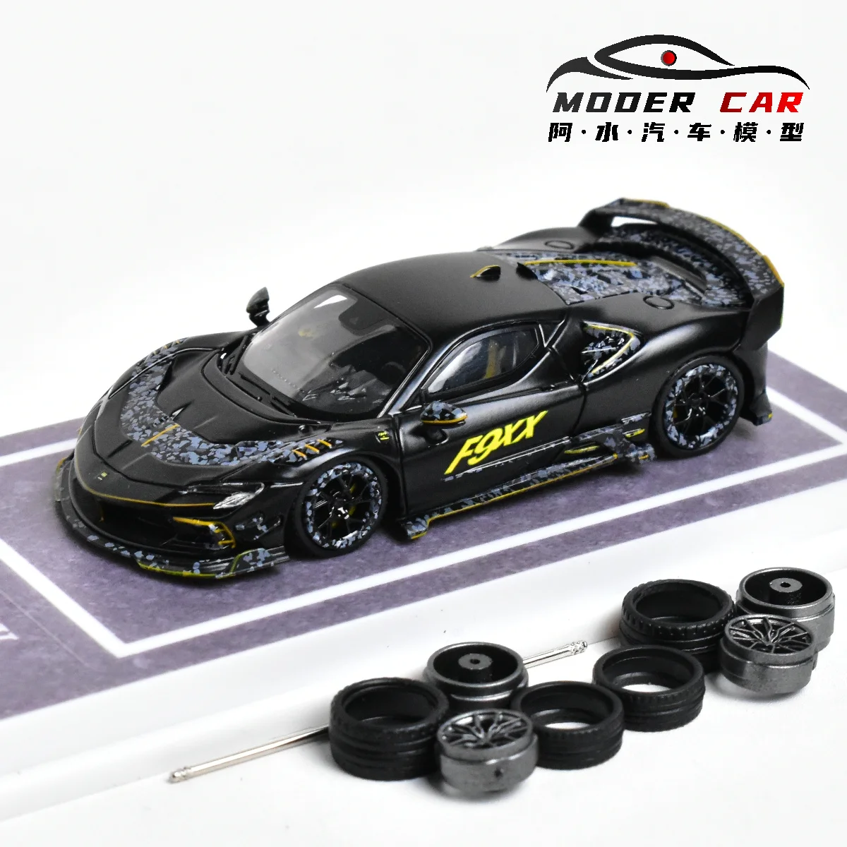 MJ 1:64 Mansory SF90 F9XX  Spider Diecast Model Car