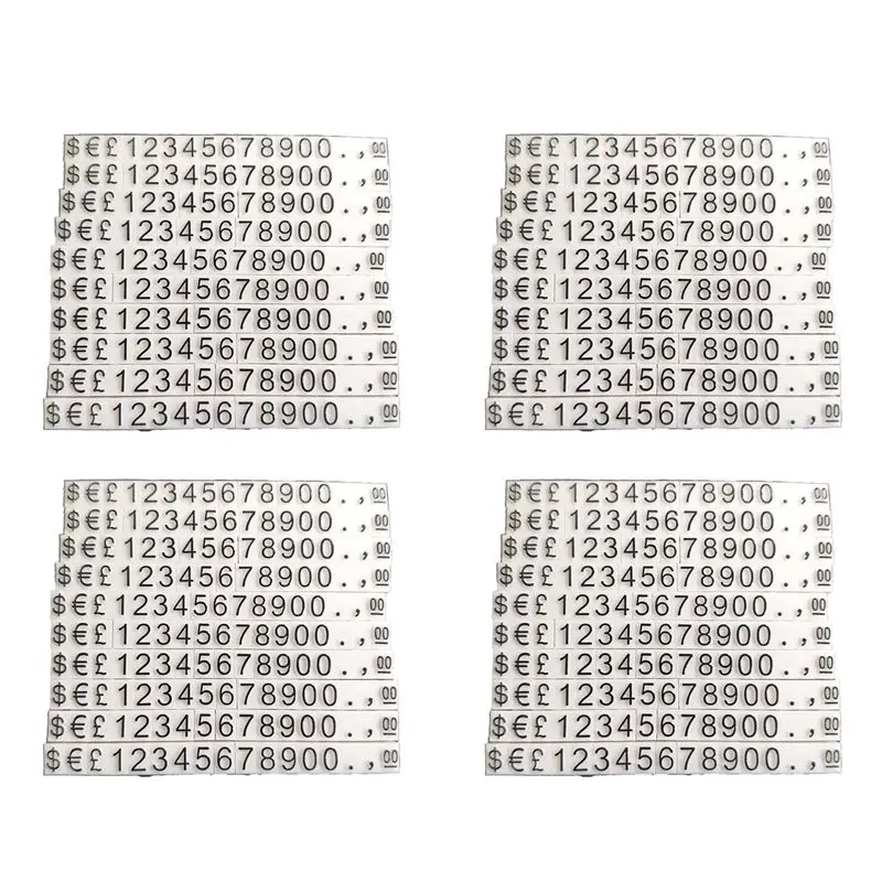 AS60-Price Tags Price Display-Cubes Adjustable Number Counter Stand Label Sale Price Blocks 680 Pieces For Pricing Show Kit