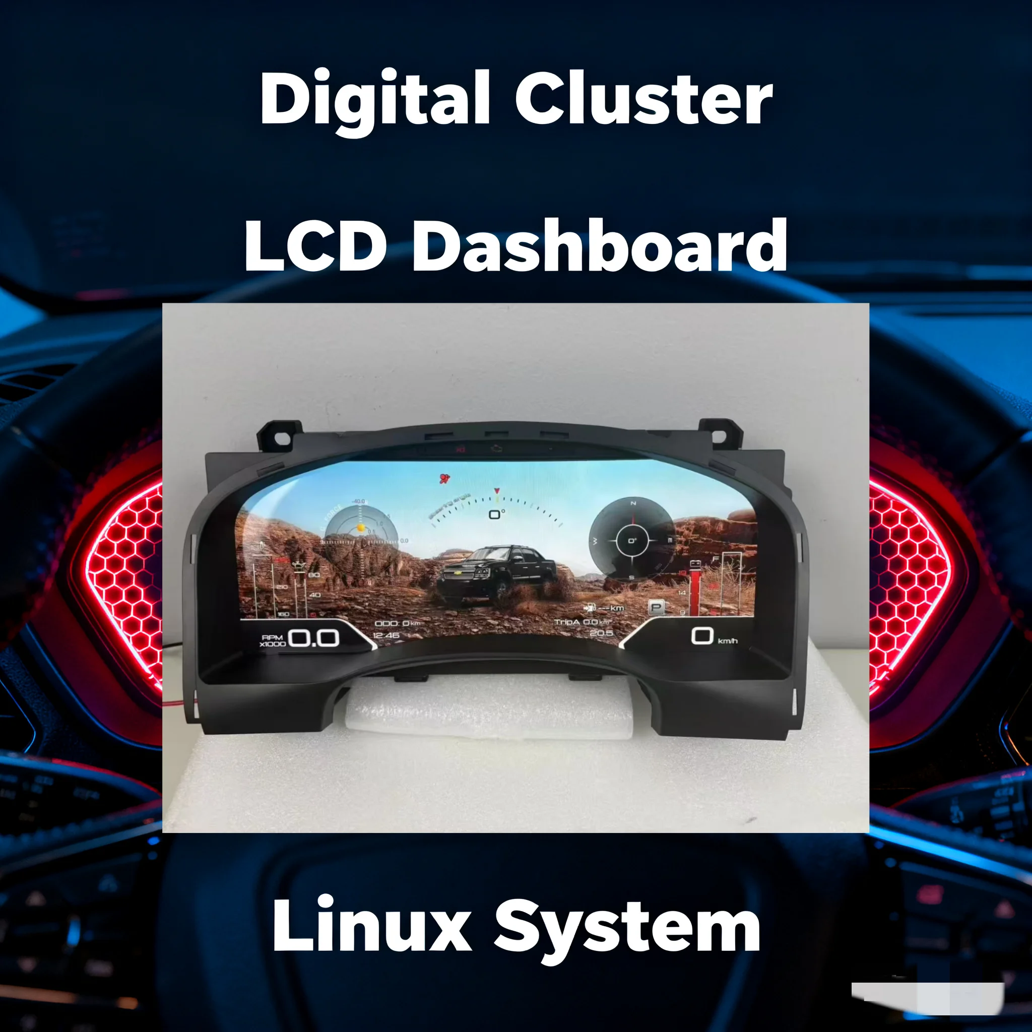 

Новый ЖК-дисплей приборной панели для GMC Yukon Chevrolet Tahoe 2007-2013: виртуальный кокпит, цифровой спидометр, экран приборной панели