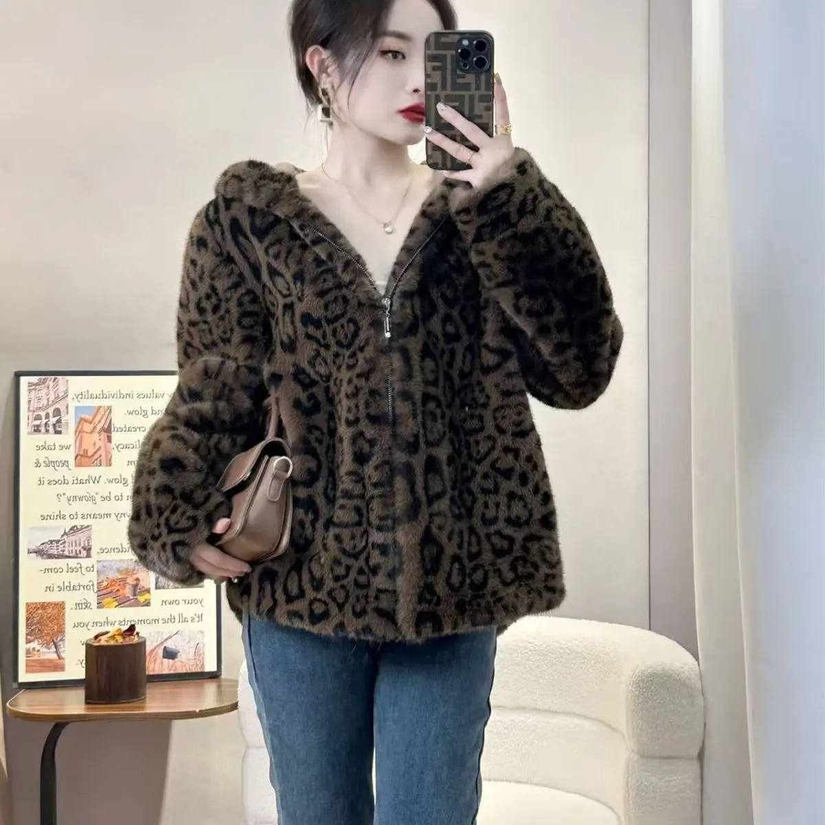 2025 New Fashionable Winter for Women Rabbit Fur Hooded Coat Wide Pullover Cape Shawl Fur Coat Hooded Fur Jackets Wh136