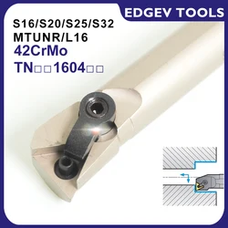 EDGEV CNC Internal Turning Tool Holder S16Q S20R S25R S25S S32S S32T - MTUNR16 MTUNL16 For TNMG160404 TNMG160408 Carbide Inserts