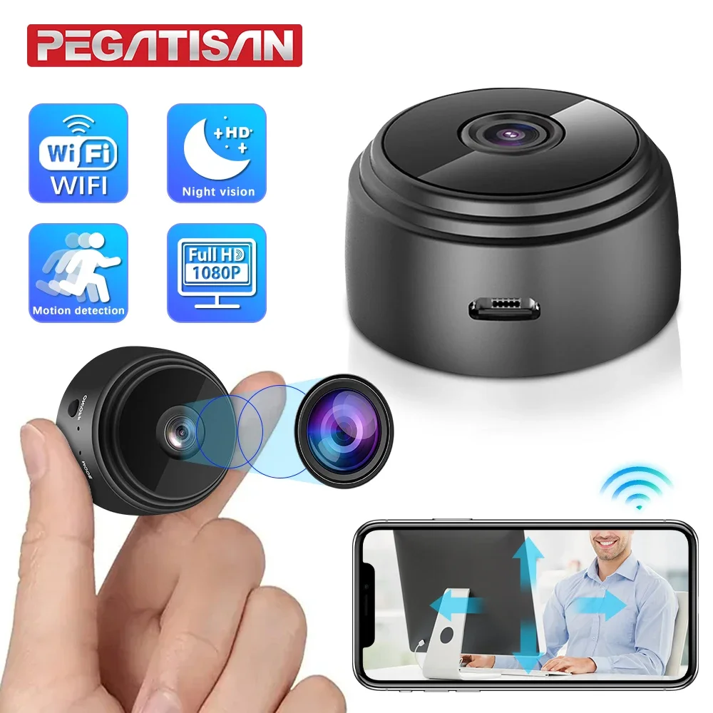 

PEGATISAN Outdoor Video Surveillance Cameras A9 1080P HD Mini WiFi Wireless IP Camera Infrared Night Vision Security Protection