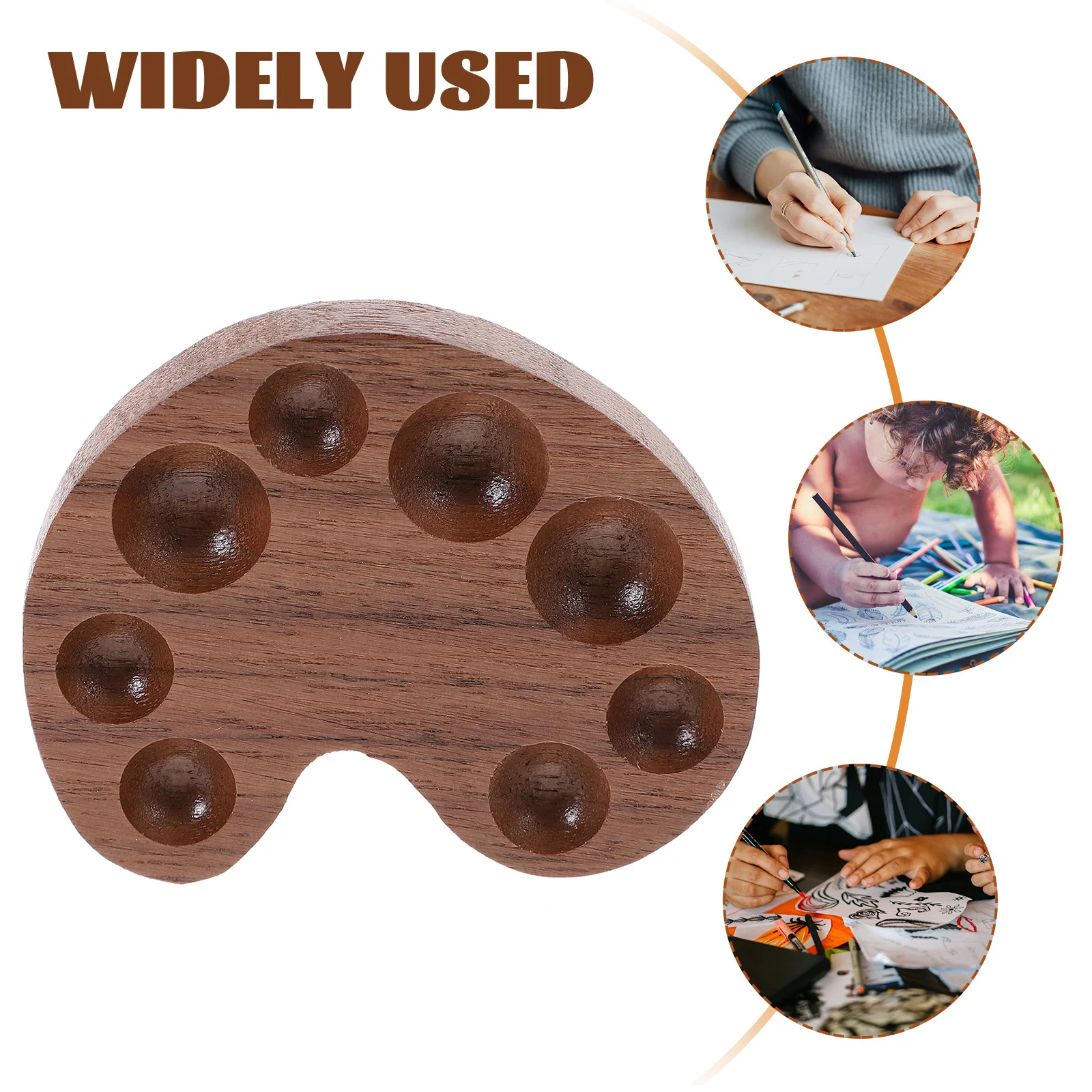 

Wooden Watercolor Palettes Box Pigment Storage Case Durable Long-Lasting Lid Keeps Gouache Wet Simple Appearance Practical