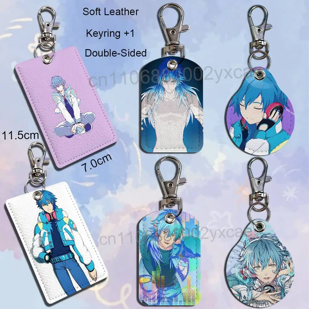 DMMd game Aoba Seragaki Dramatical Murder Cartoon Singer Anime Card Keychain Fashion Pendant Bag ID Door Card Holder Bus Card