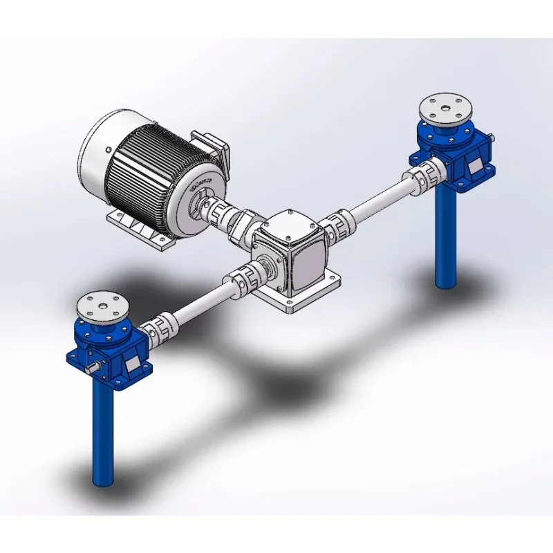 SWL screw lift small hand-cranked electric screw lift 4 units 2 linkage platforms