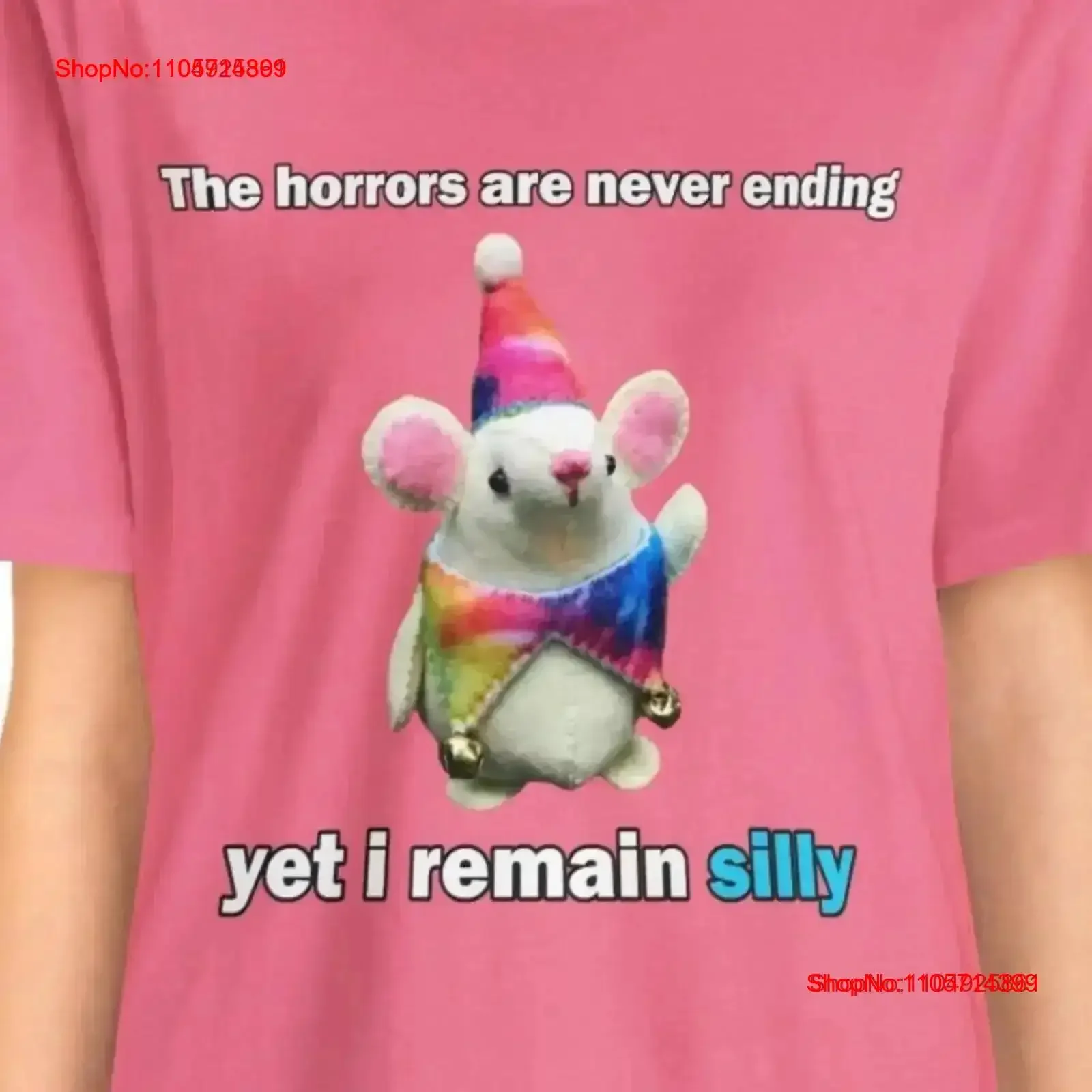 Meme T Shirt The Horrors Are Never Ending Yet I Remain Silly Funny Gen Z vintage Washed Top For Everyday Wear Breathable
