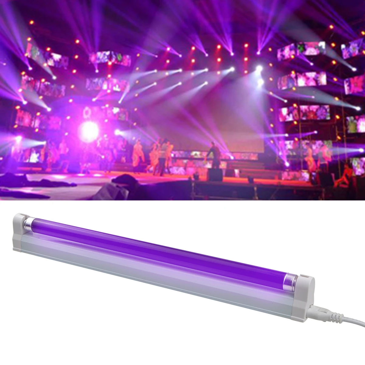 

Portable Blacklight Lamp UV LED Black Light Fixtures T5 Tube Lamp 6W 8W Ultraviolet Lighting Bar for Halloween Club Party Disco