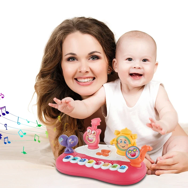 Baby dos-Jouets d'initiation d'orgue électronique pour enfants, dessin animé 3D, clavier musical TingPiano, cadeau pour garçon et fille