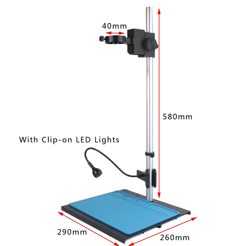 Adjustable bracket lifting platform Focusing Holder Table Stand 40mm 50mm HDMI USB Video Microscope Camera