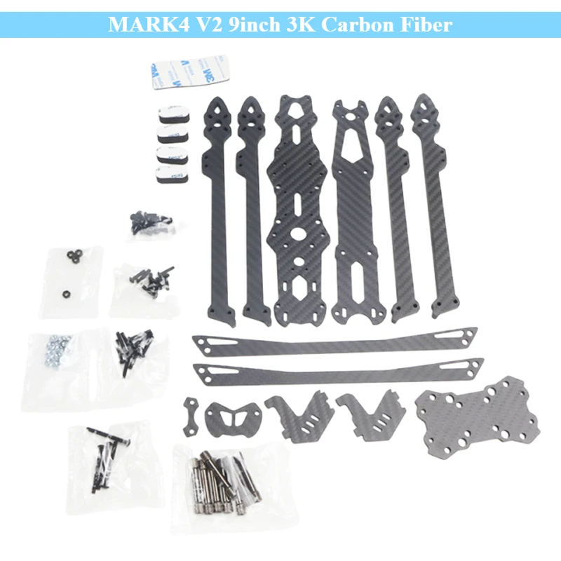 

Новый комплект рамы для FPV-дрона MARK4 V2 9 дюймов, 3K карбон, H-образный тип, колесная база 367/387/427 мм, для FPV-фристайла и гоночных дронов дальнего радиуса действия