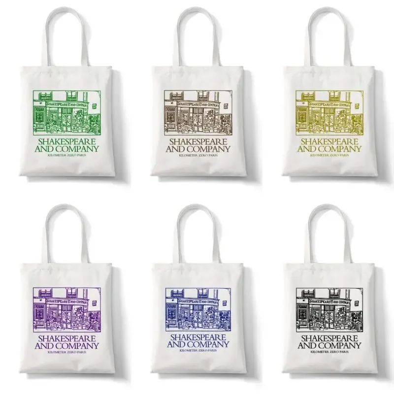 

Ladies Shakespeare Shopping Bag Large Capacity Women Shoulder Tote Bag Harajuku Reusable Female Handbag Fashion Canvas Handbags