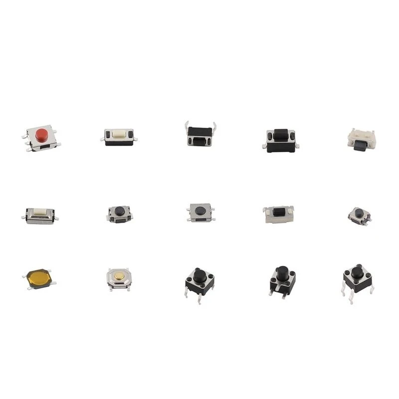 F3KE 25 Types x 5Pcs 125Pcs Micro Switch Push Buttons Assortment Set Diy for Touch Sw