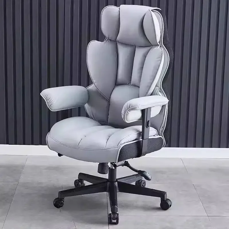 Luxury Support Office Chair Memory Pillow Modern White Arm Computer Chair Relaxing Comfortable Chaise Bureau Office Furniture