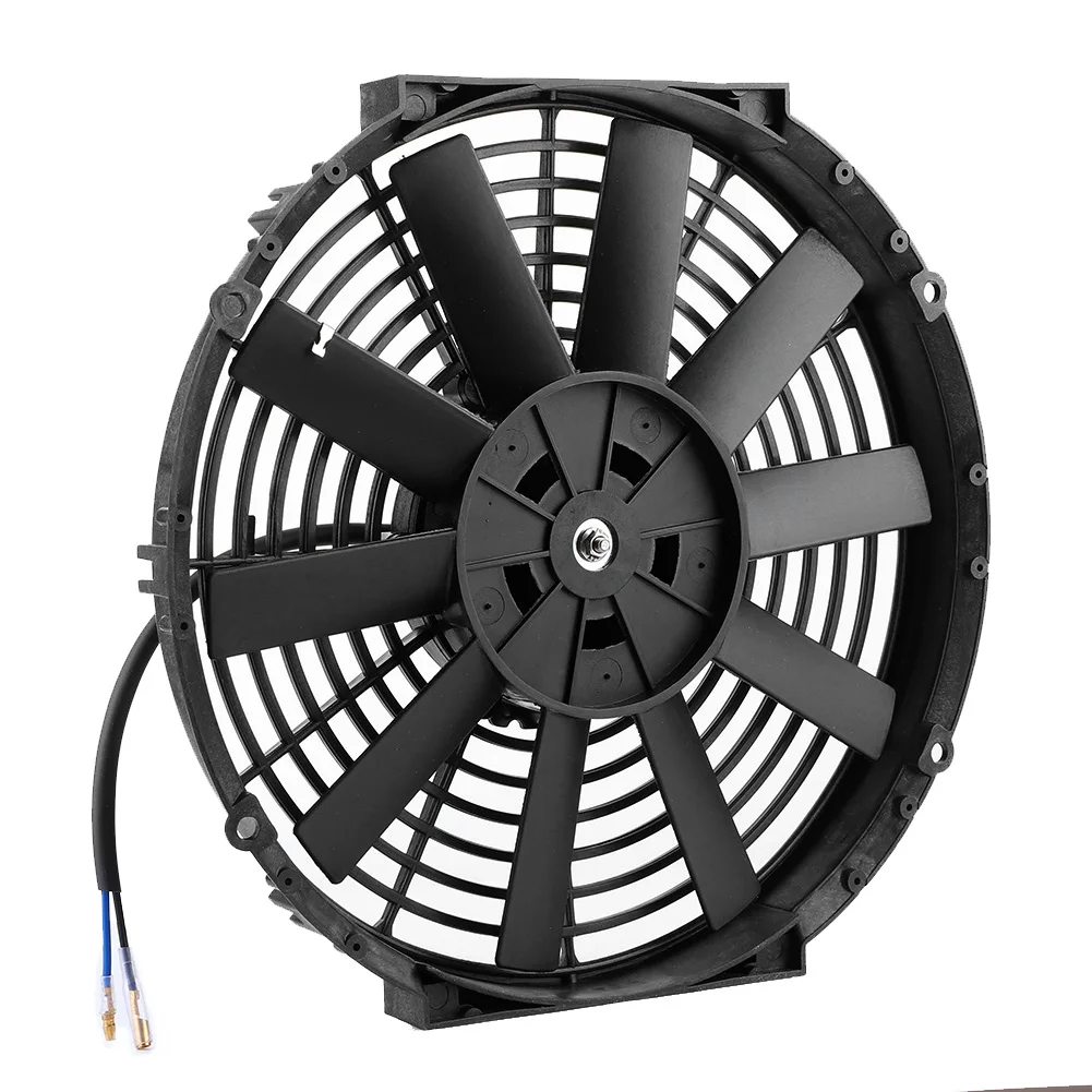 12in سحب/دفع مروحة مشعاع السيارة محرك خليج التبريد مع مجموعة تركيب أجزاء السيارات المعدلة