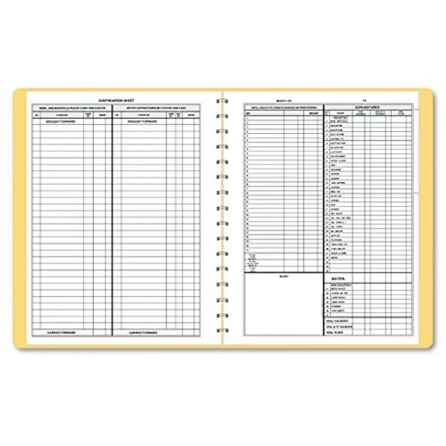 612 Bookkeeping Record, Tan Vinyl Cover, 128 Pages, 8 1/2 x 11 Pages