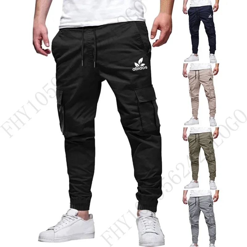 

2025 spring/summer new outdoor sports pants men's casual pants multi-pocket cargo pants fashion fitness jogging sports pants