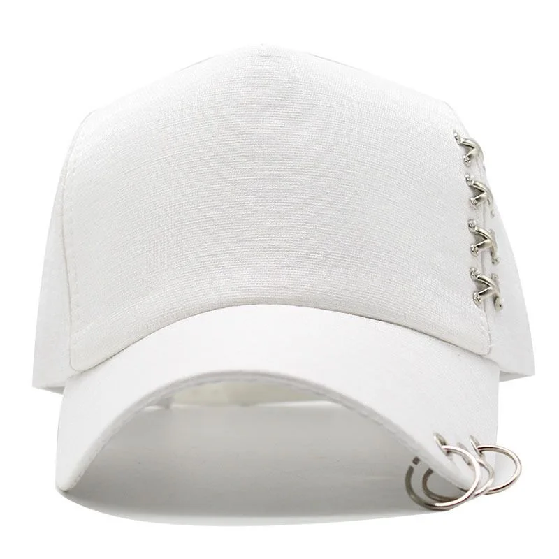 رائجة البيع للجنسين Y2K قبعة الصلبة عادي قبعة بيسبول Outstreet المرأة عبر المعادن الديكور قبعة الإناث العصرية قبعة #3