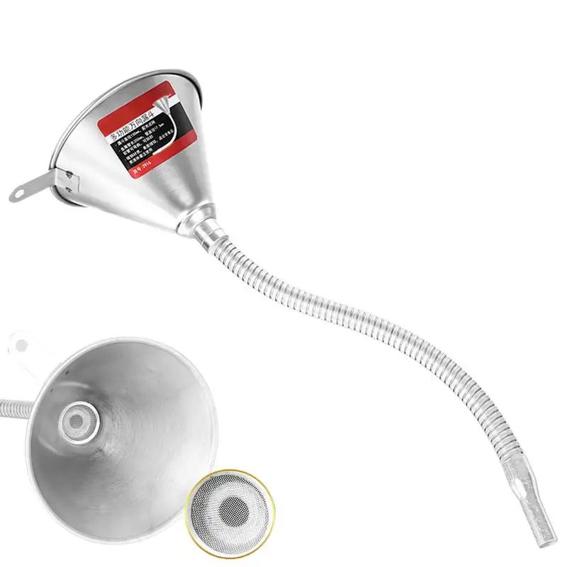 

Автомобильная масляная воронка, воронки для заправки мотоцикла, металлические гибкие автомобильные инструменты для заправки с фильтром для жидкости двигателя