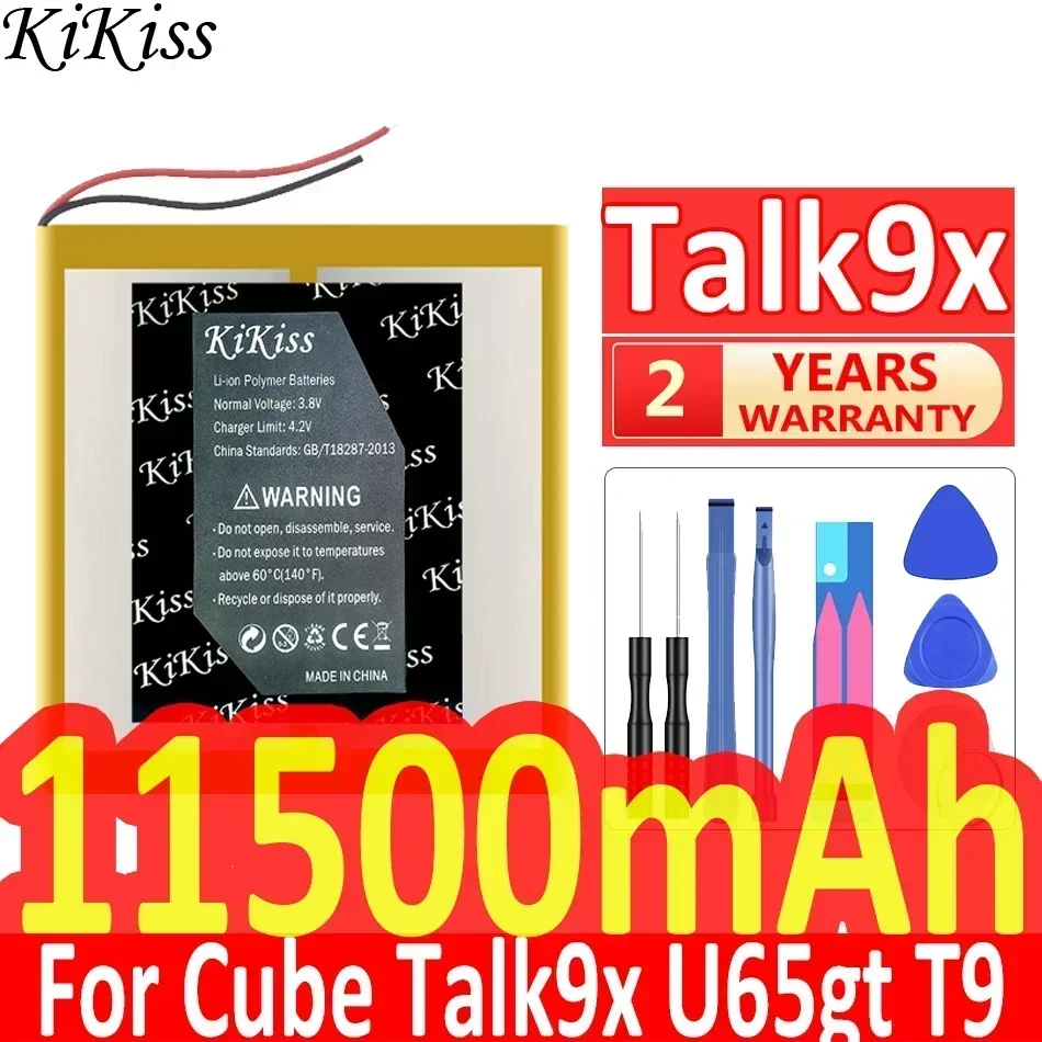 

KiKiss Battery 11500mAh Talk 9x for Cube Talk9x U65gt T9 for ALLDOCUBE TALK9 TALK9X