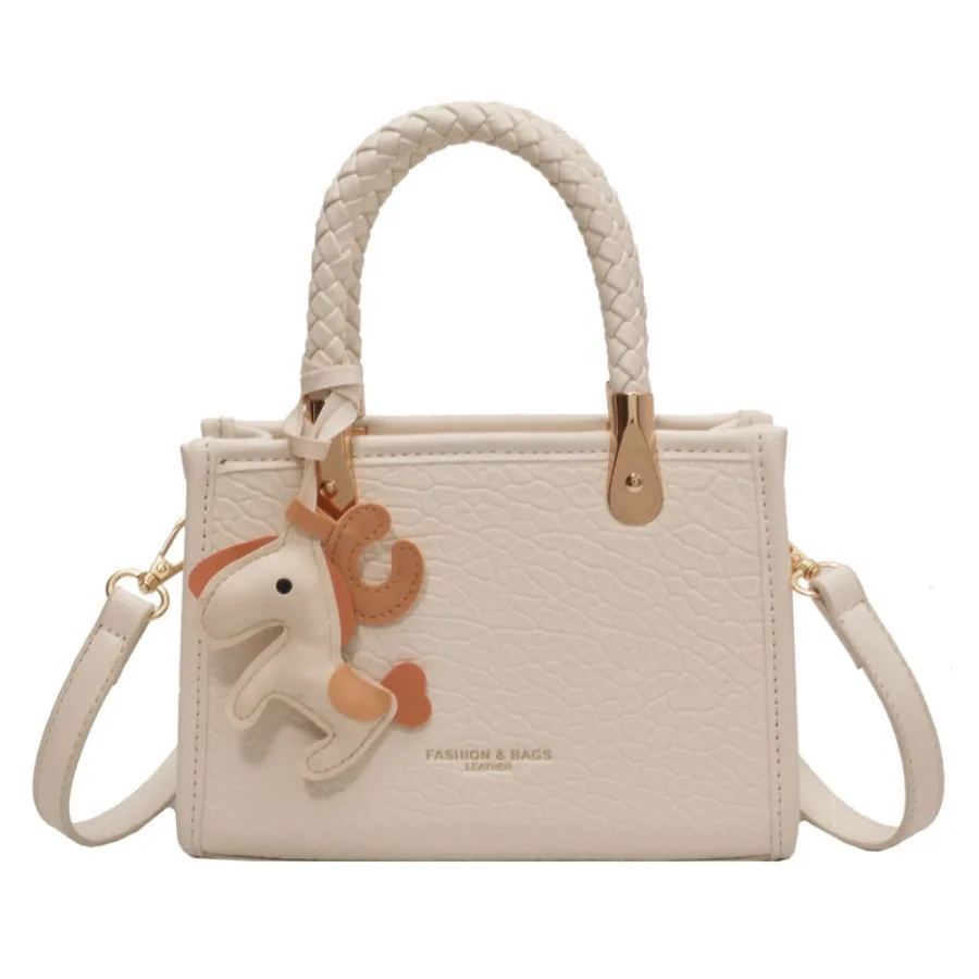 

Модная текстурированная минималистичная повседневная тканая ручная сумка в стиле ретро, текстурированная маленькая квадратная сумка, женские сумки через плечо для поездок на работу