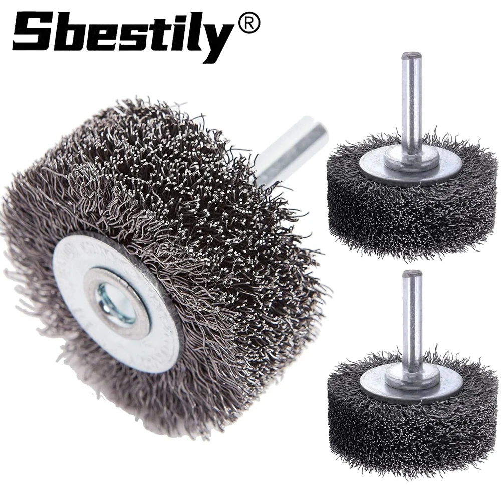 1/3pcs 50mm Steel Wire Wheel Brush Heavy Duty Wire Brushes 1/4