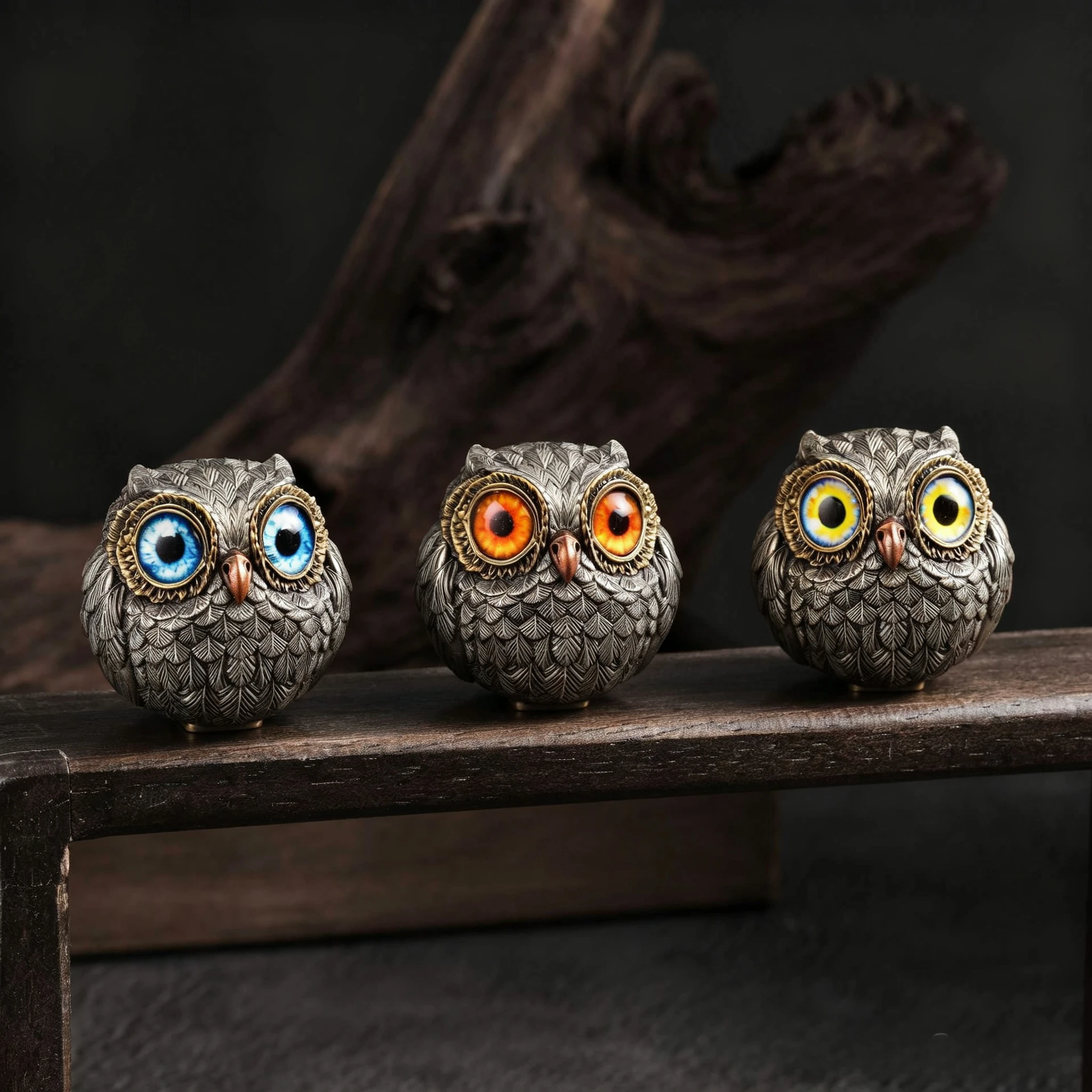 1pcs Cute Luxury Black Owl Statue Desktop Ornaments Office Shop Home Creative Decoration Multi Color Gifts Collect Model