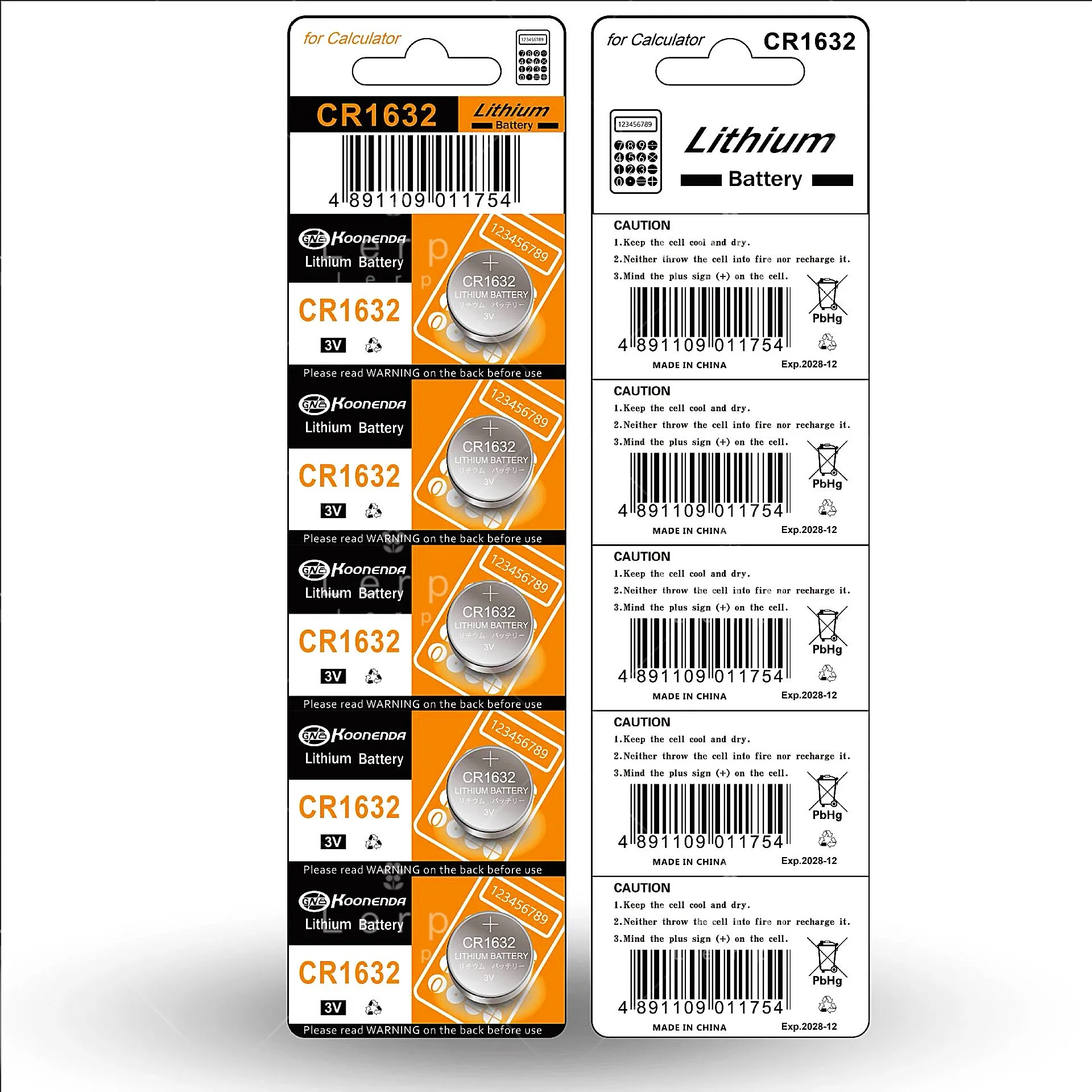 Baterai 1632 tombol elektronik, baterai lithium 3V elektronik tombol CR1632