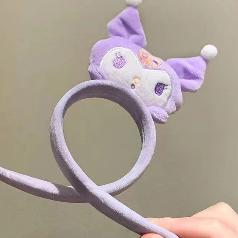 Sanrio Kuromi Melodie Kaneel Schattige Cartoon Hoofdband Creatieve Pluche Pop Haaraccessoires Kinderen Als Het Geschenk