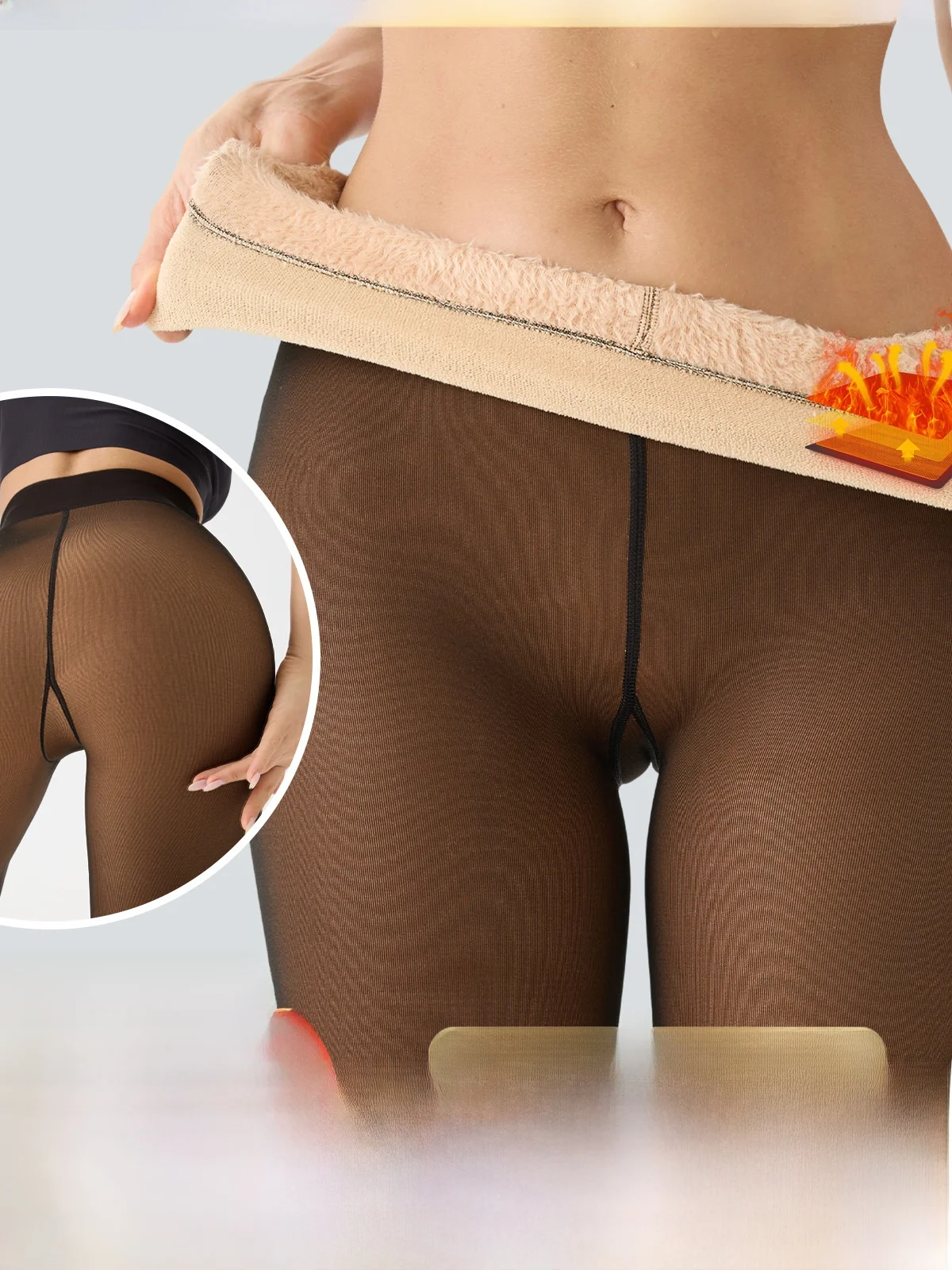 سراويل ضيقة مخملية كبيرة جدًا دافئة بطبقة أساسية ممتدة سراويل نسائية ربيعية طويلة مادة أخرى 00%