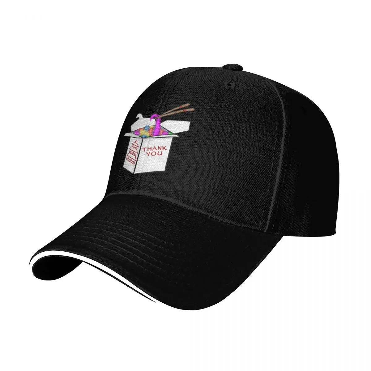 Worm on a string take-out Baseball Cap Quick Dry Performance Cotton Twill Breathable Contrast Two Tone Brim