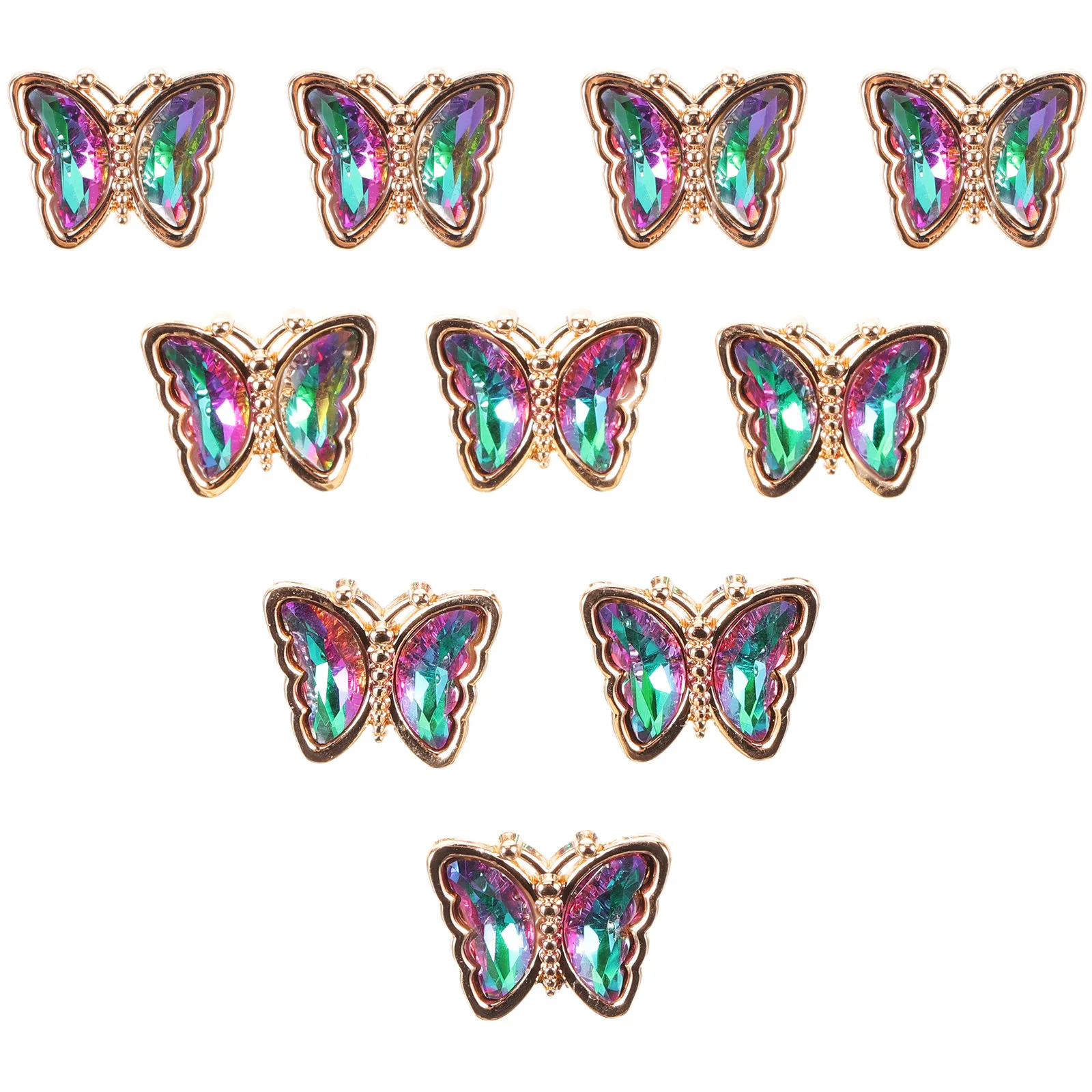 10Pcs Butterfly Rhinestone Sew - Embellish Craft 评论和价格