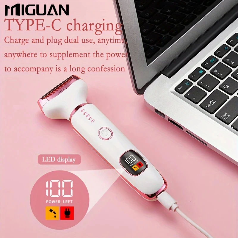 Kit Perawatan Wanita Elektrik Multifungsi 4-in-1 |   Alat Cukur Tubuh, Pemangkas Alis, Pemotong Rambut Hidung |   Pengganti yang Dapat Dilepas