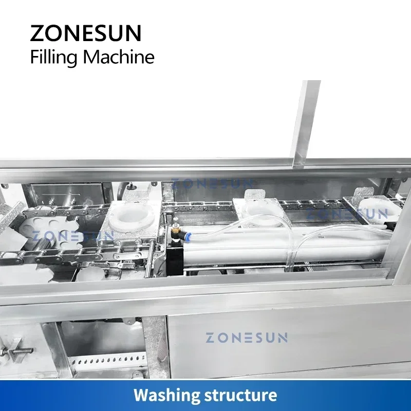 ZONESUN ZS-XG100J Riempitrice automatica per acqua a canna Rondella per risciacquo di bottiglie Confezionatrice per acqua potabile da 5 galloni