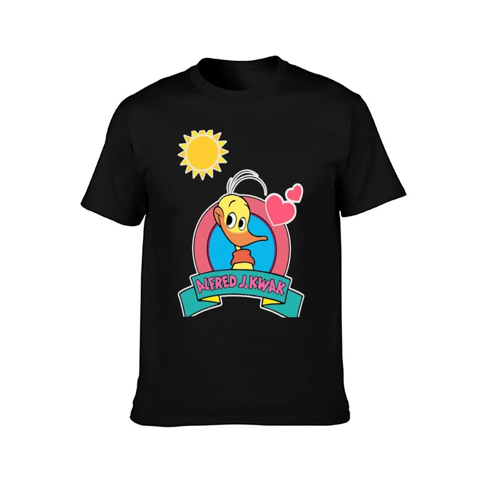 Alfred J Kwak the lovable duck is cheerful T-Shirt Sports Casual Breathable Tee Shirt T-Shirt