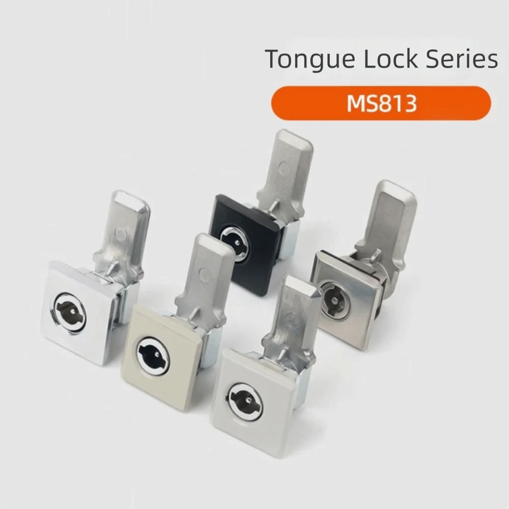 Plastic/Stainless Steel Square Lock Core Lock MS813 Model Cabinet Lock Compression Design Tongue Lock For Distribution Cabinet